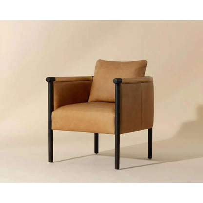 Wilder Leather Upholstered Two-Tone Armrests Lounge Chair