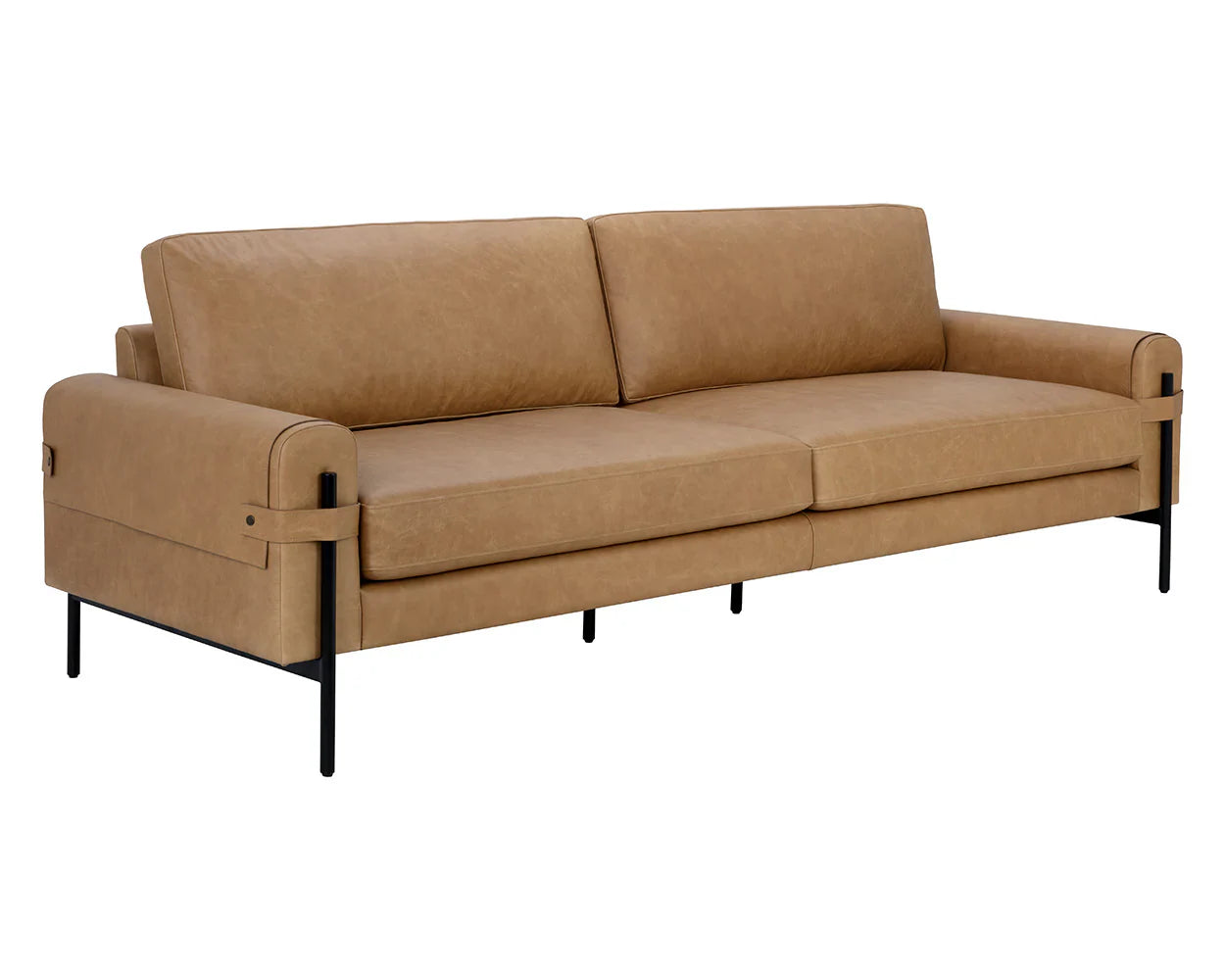 Camus Sofa Ludlow Sesame Leather Modern Comfort