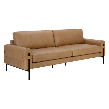 Camus Sofa Ludlow Sesame Leather Modern Comfort