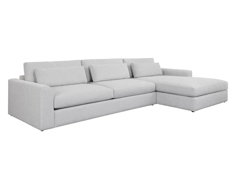 Merrick Fabric Upholstered Sofa Chaise Right Facing