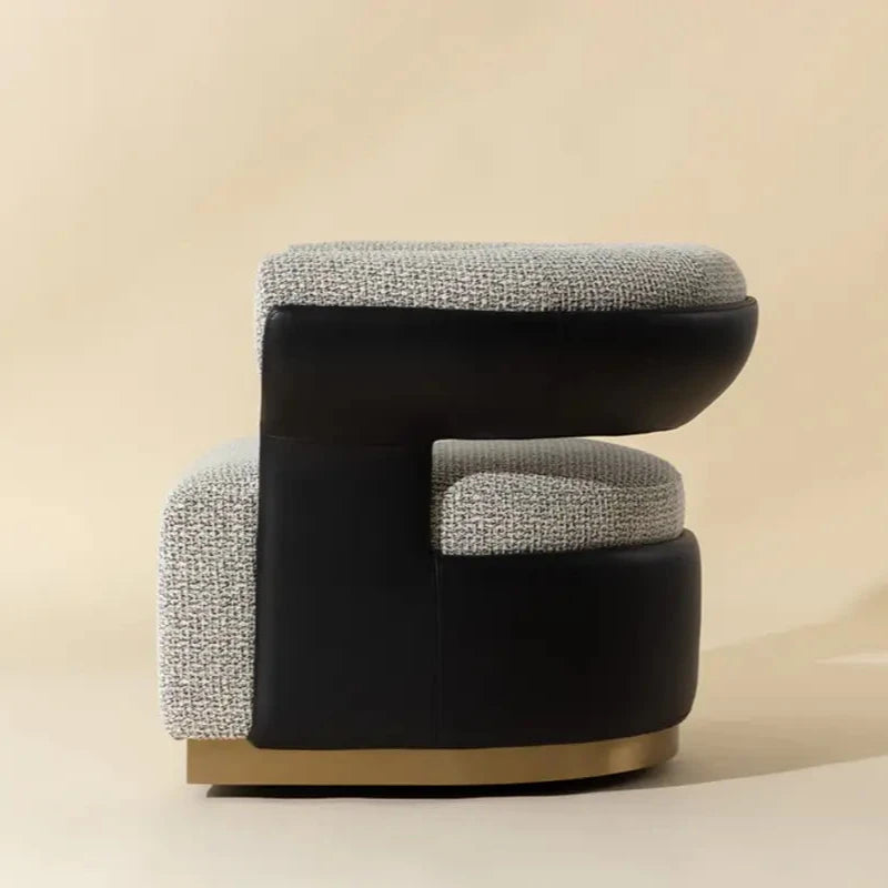 Olida Polyester Upholstered Swivel Lounge Chair