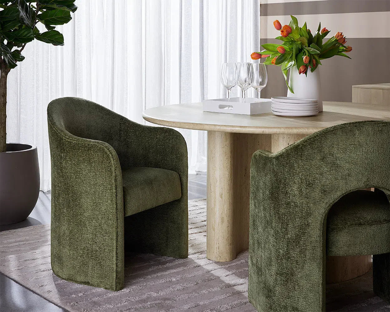 Anaya Fabric Dining Armchair