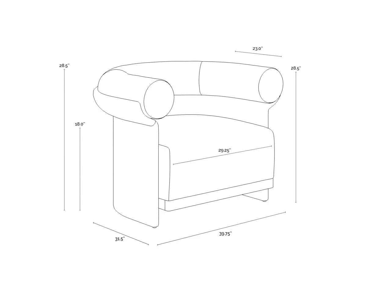 Asos Lounge Chair Louis Cream - Outdoor