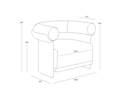 Asos Lounge Chair Louis Cream - Outdoor
