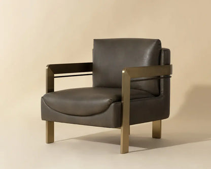 Garo Leather Upholstered Lounge Chair