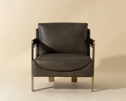 Garo Leather Upholstered Lounge Chair