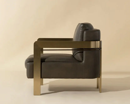 Garo Leather Upholstered Lounge Chair