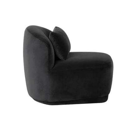 Soraya Fabric Upholstered Swivel Armless Chair