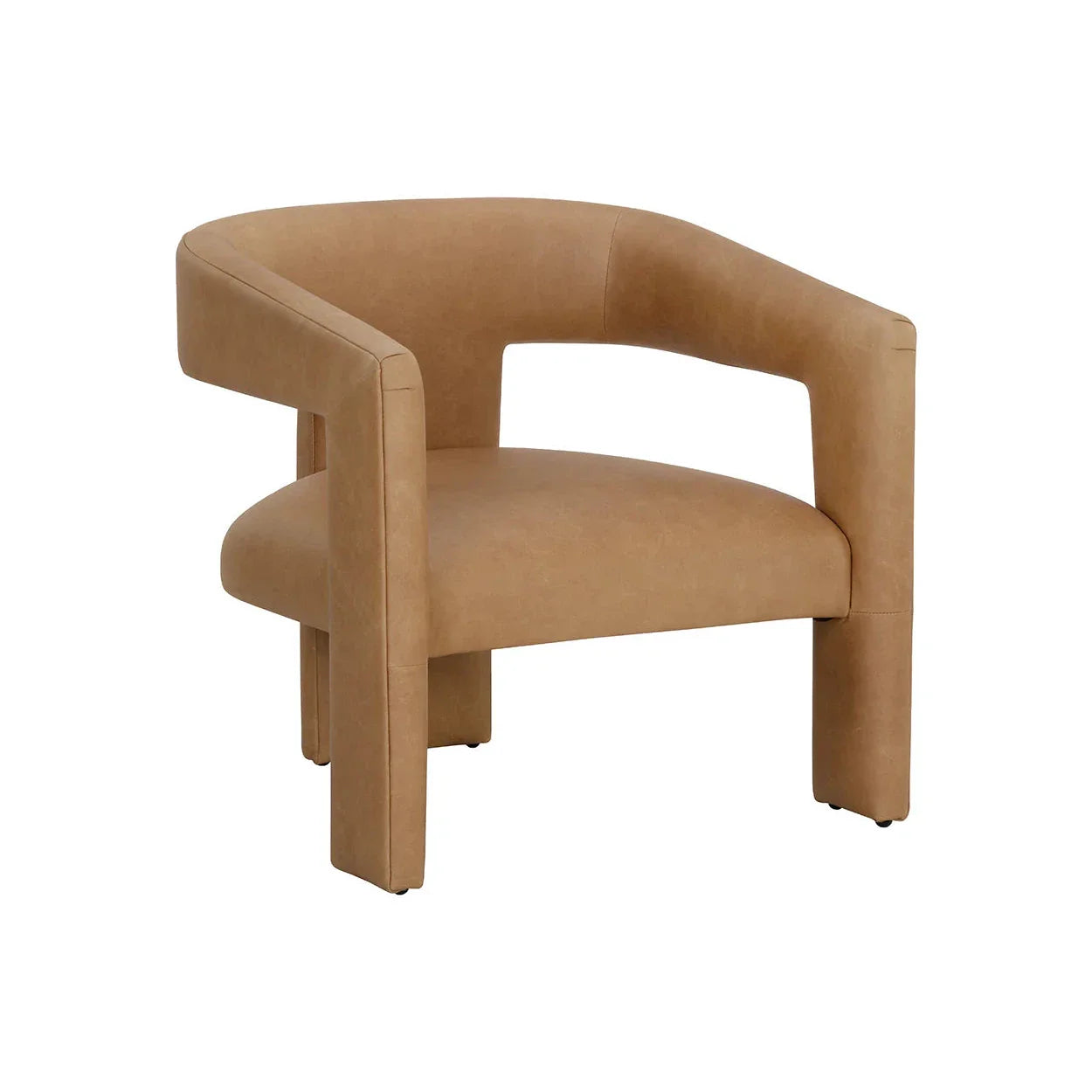 Cobourg Lounge Chair Modern Sesame Leather Comfort