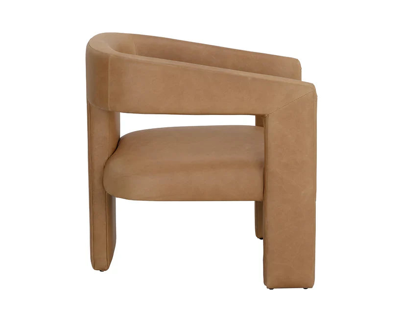 SUNPAN Cobourg Lounge Chair Modern Sesame Leather