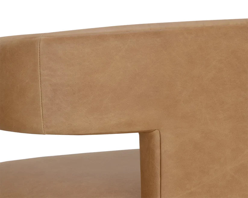 SUNPAN Cobourg Lounge Chair Modern Sesame Leather