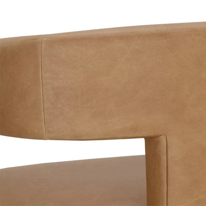 Cobourg Lounge Chair Modern Sesame Leather Comfort