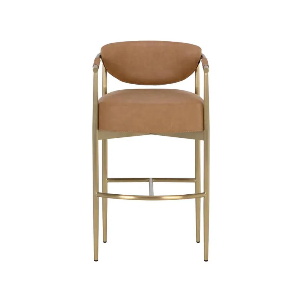 Heloise Leather Upholstered Handsome Barstool