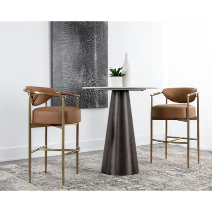 Heloise Leather Upholstered Handsome Barstool