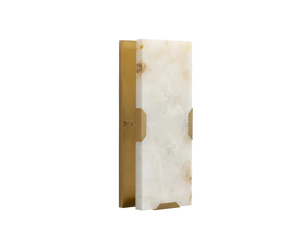 Rovira Sconce Modern Alabaster And Brushed Gold Light