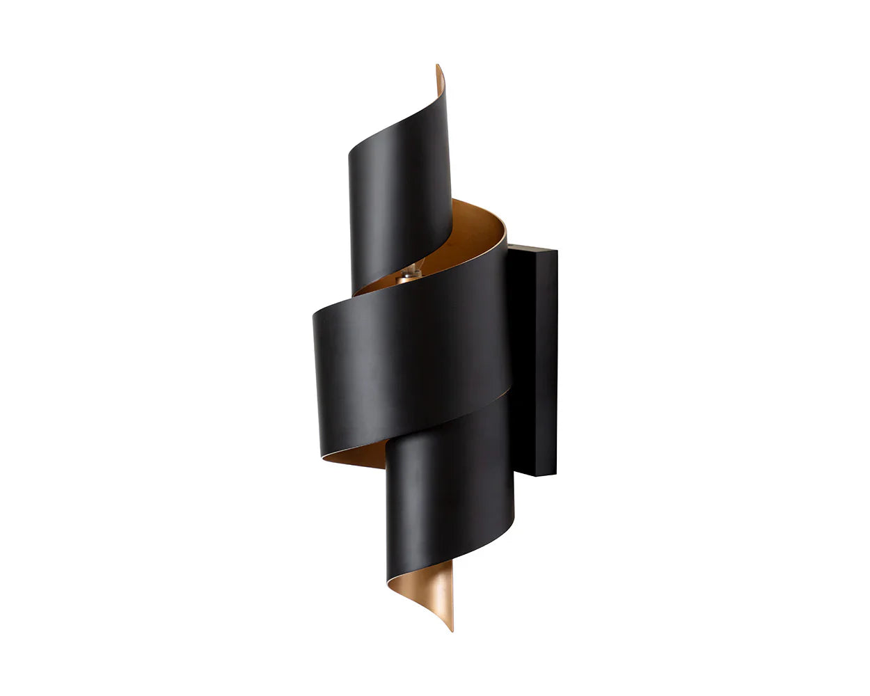 Elegant Modern Aphelion Sconce Matte Black And Gold