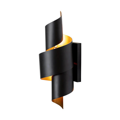 Elegant Modern Aphelion Sconce Matte Black And Gold