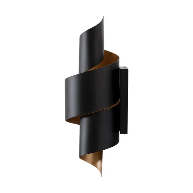 Elegant Modern Aphelion Sconce Matte Black And Gold