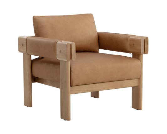 Carmichael Leather Upholstered Lounge Chair