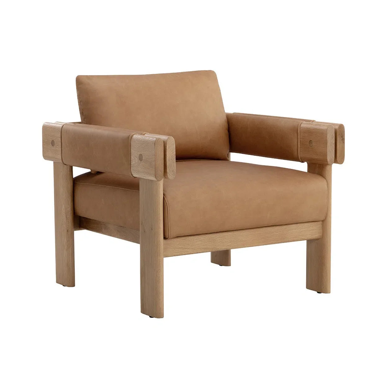 Carmichael Leather Upholstered Lounge Chair