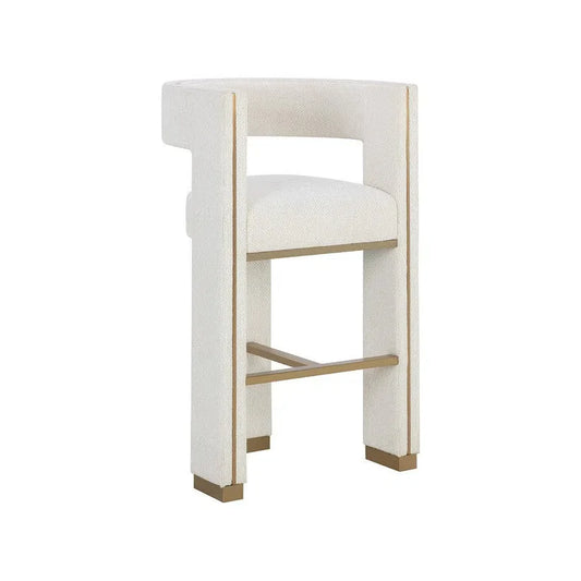 Adamina Barstool Rhea Light Barley Gold Finish Durable