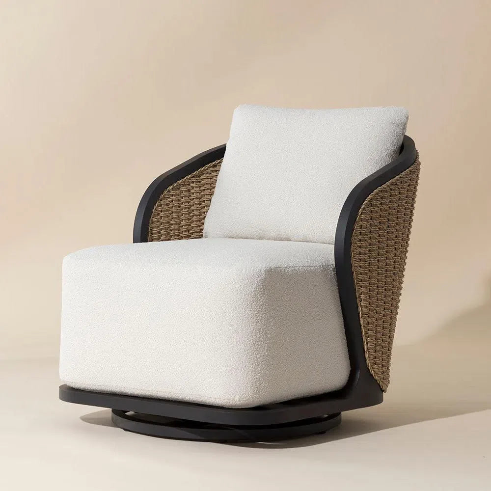 Bora Swivel Lounge Chair Louis Cream - Outdoor