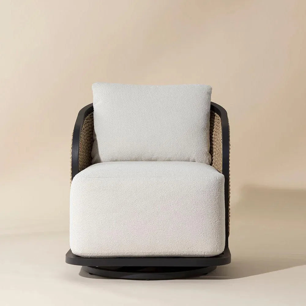 Bora Swivel Lounge Chair Louis Cream - Outdoor