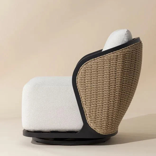 Bora Swivel Lounge Chair Louis Cream - Outdoor