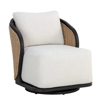 Bora Swivel Lounge Chair Louis Cream - Outdoor