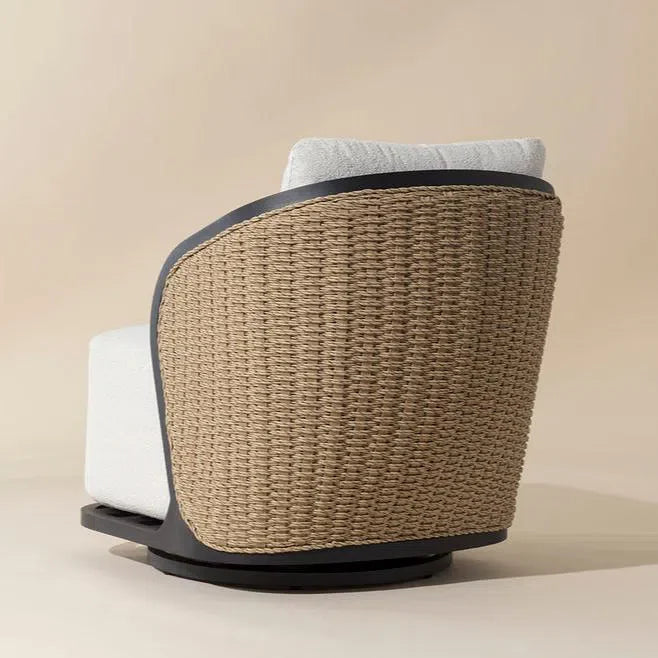 Bora Swivel Lounge Chair Louis Cream - Outdoor