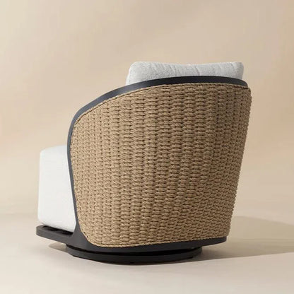 Bora Swivel Lounge Chair Louis Cream - Outdoor