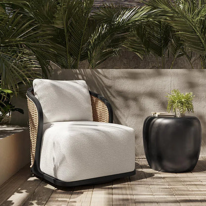 Bora Swivel Lounge Chair Louis Cream - Outdoor