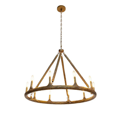 Candle Chandelier Wolfgang Antique Brass Finish