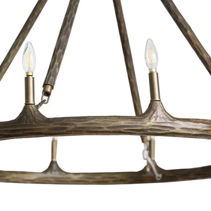 Candle Chandelier Wolfgang Antique Brass Finish