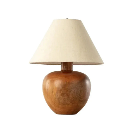 Dira Wooden Cream Table Lamp