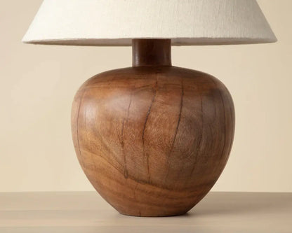 Dira Wooden Cream Table Lamp