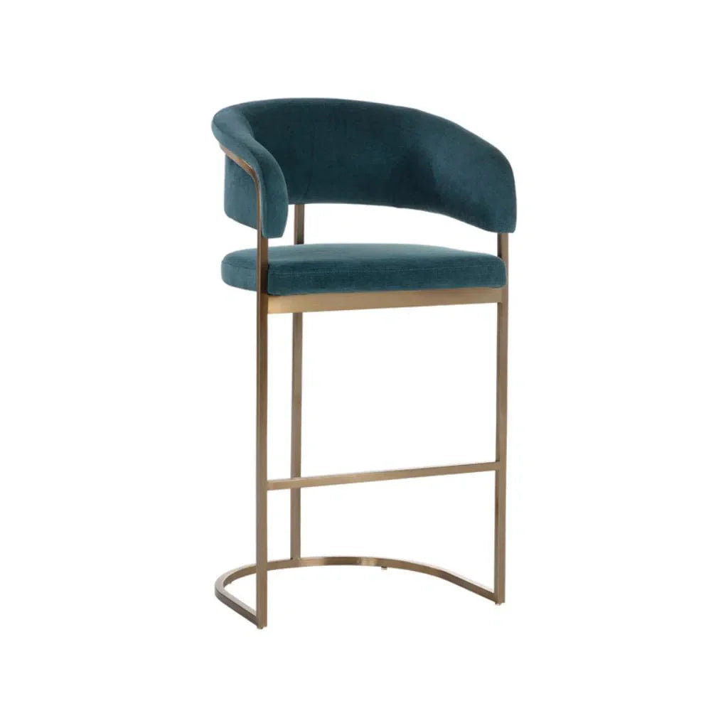 Marris Leather Upholstered Modern Barstool