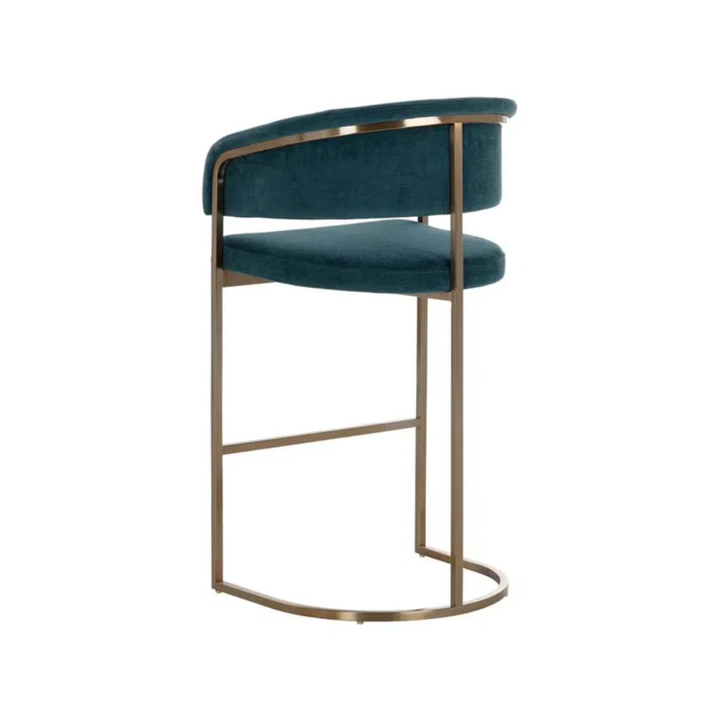 Marris Leather Upholstered Modern Barstool