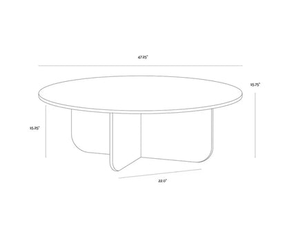 Bonita Luxurious Cream Marble Round Coffee Table