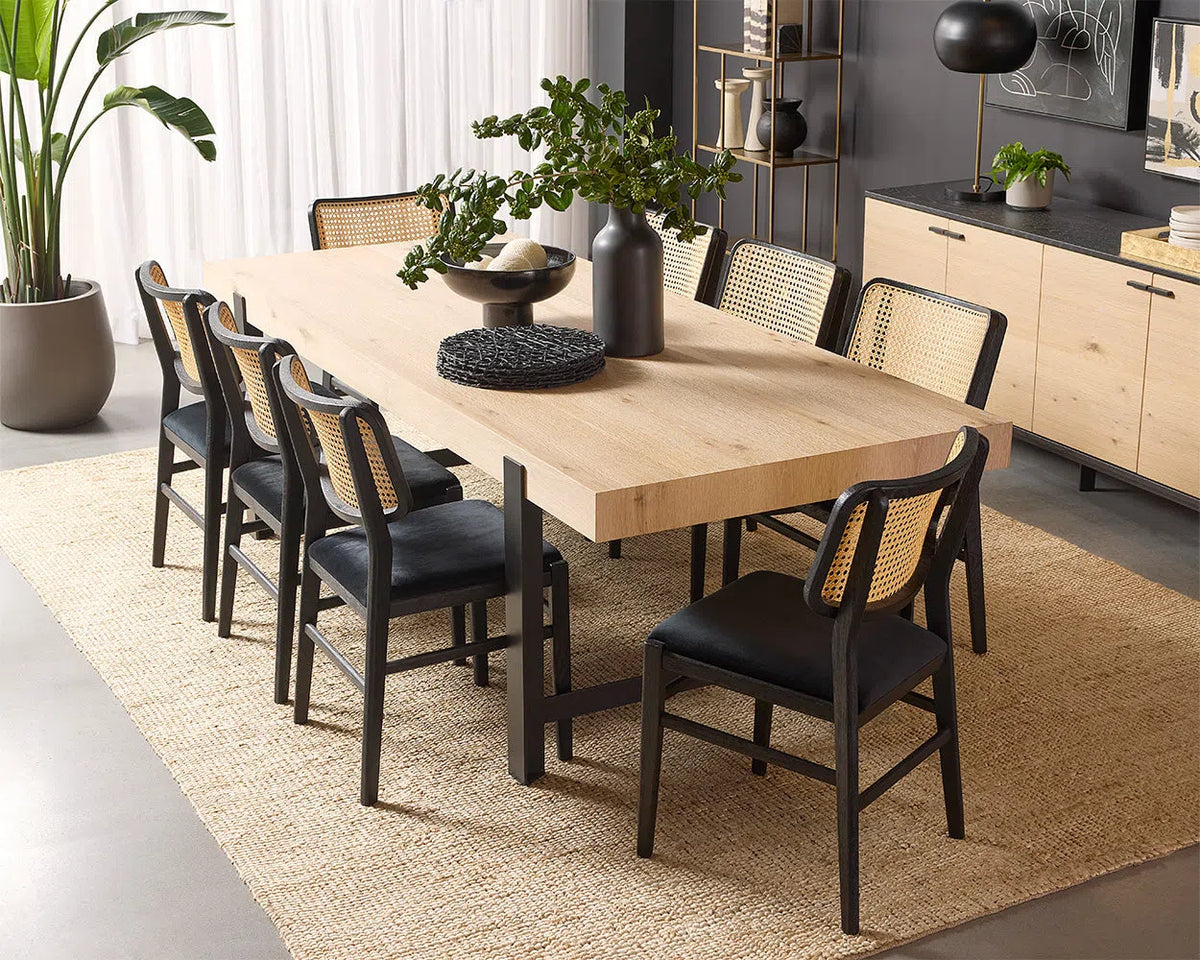 SUNPAN Annex Fabric Armless Dining Chair 2PC