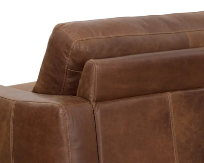 Rafael Leather Upholstered Brown Sofa