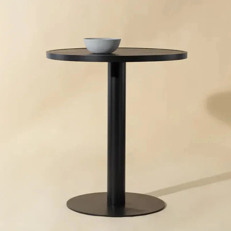 Merano Black Aluminum Outdoor Bar Table