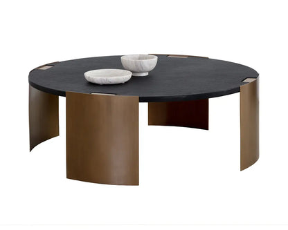 Gallus Concrete Topped Outdoor Round Coffee Table