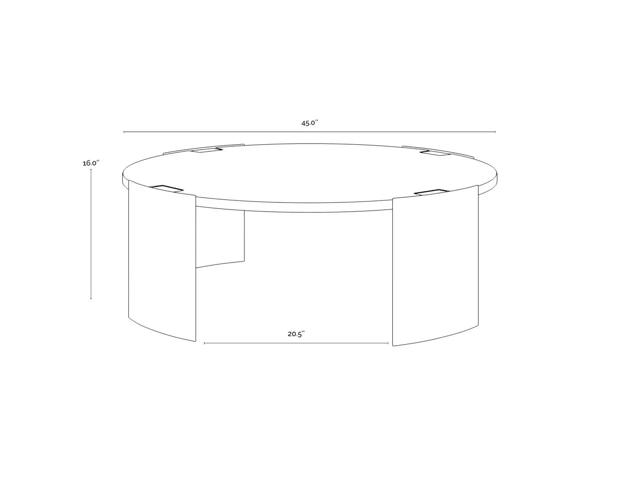 Gallus Concrete Topped Outdoor Round Coffee Table