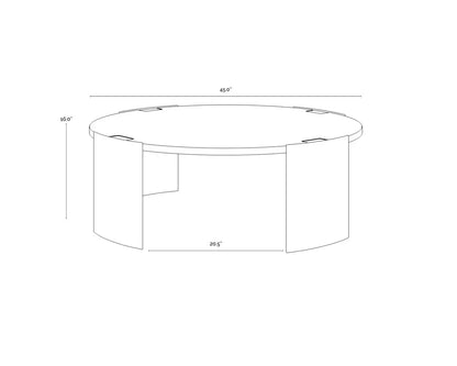 Gallus Concrete Topped Outdoor Round Coffee Table