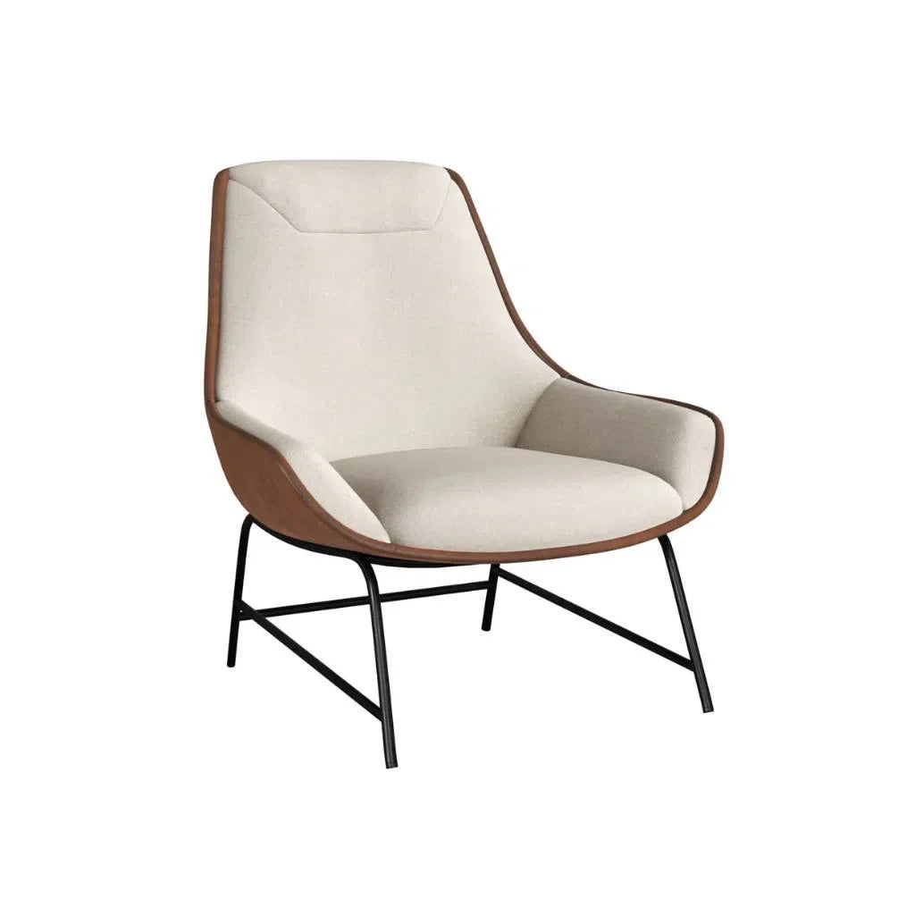 Lucier Leather Upholstered Handsome Lounge Chair