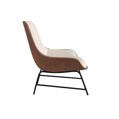 Lucier Leather Upholstered Handsome Lounge Chair