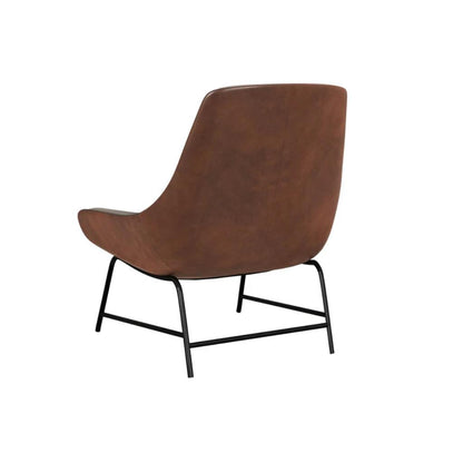 Lucier Leather Upholstered Handsome Lounge Chair