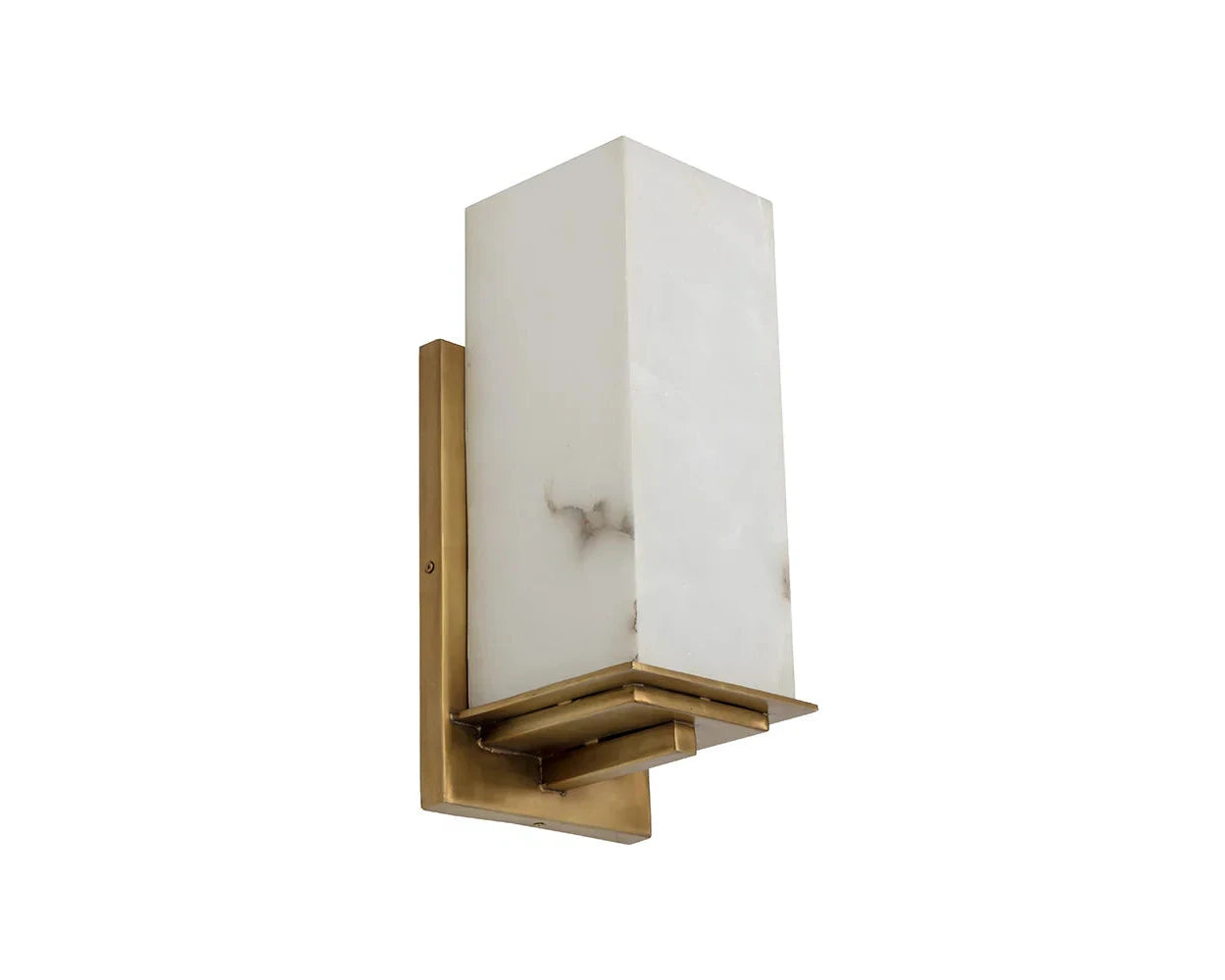 Kinu Sconce Elegant Alabaster And Antique Brass Lighting