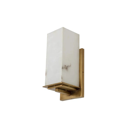 Kinu Sconce Elegant Alabaster And Antique Brass Lighting